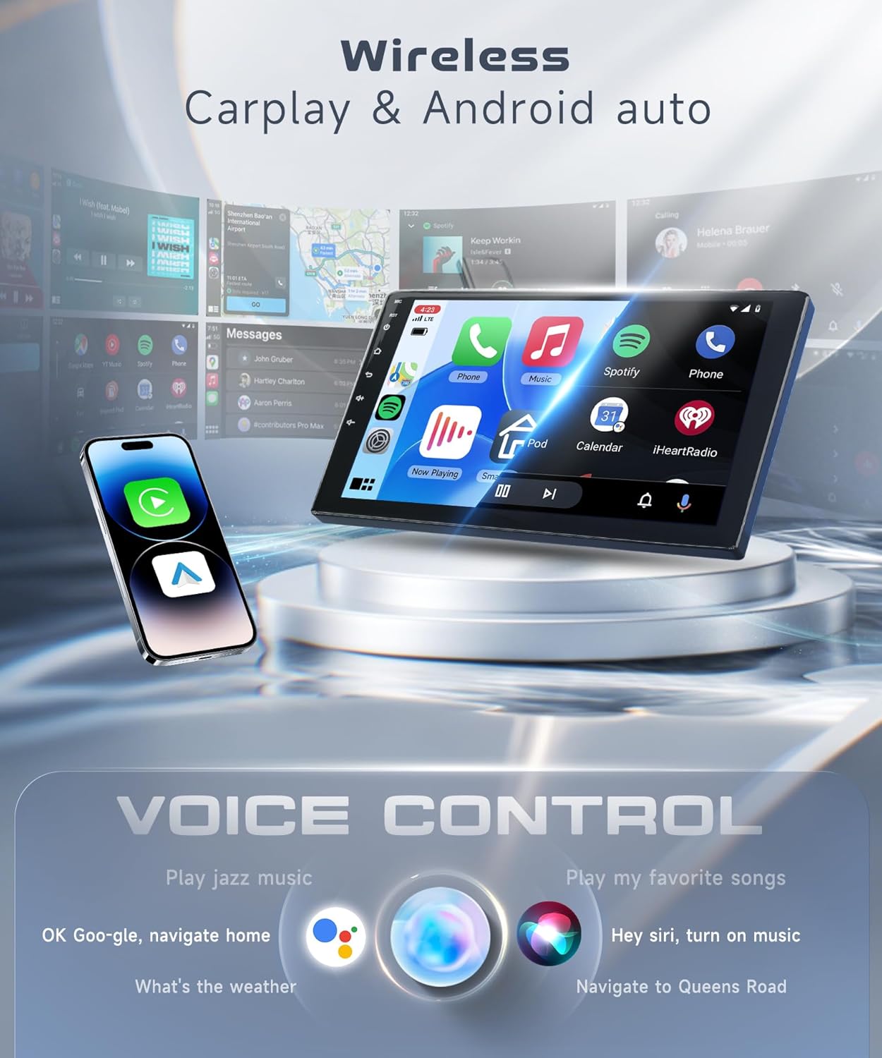 4G+64G Radio for Honda Civic 2006 2007 2008 2009 2010 2011 Car Stereo, Wireless CarPlay Android Auto 10.1 Inch IPS Touch Screen Android 13 GPS WiFi Bluetooth DSP Audio HD Backup Camera