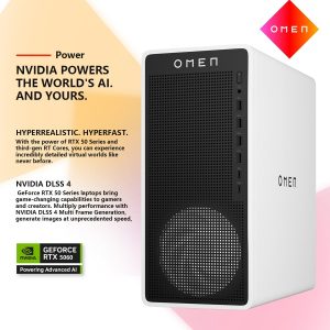 HP OMEN 16L TG03 Pro Business Gaming Desktop, Intel Ultra 7 265F (Beats i7-14700F), NVIDIA RTX 5060, 32GB DDR5 RAM, 1TB SSD, estación de trabajo para creación, paquete con teclado Thunderobot KG3089R