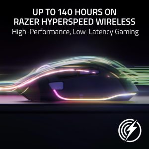 Razer Basilisk V3 Pro Wireless Gaming Mouse, 35K DPI Sensor, HyperScroll Tilt Wheel, Optical Switches, 13 Customizable Controls, RGB Lighting, Up to 140-Hour Battery Life, Phantom White