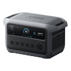 Anker SOLIX C2000 Gen 2 Estación de energía portátil, generador solar de 2,400 W (pico 4,000 W), carga completa en 58 minutos, batería LiFePO4 de 2048 wh para respaldo del hogar, cortes de energía y campamento (panel solar opcional)