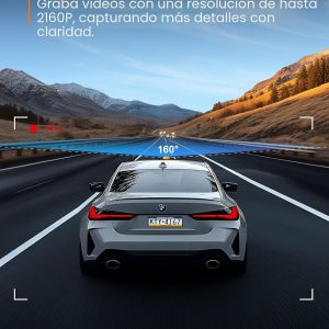 galphi Cámara frontal 4K, WiFi 5G integrado, tarjeta de 64 GB incluida, cámara de tablero para automóviles, mini cámara de tablero con visión súper nocturna, grabación en bucle, sensor G, monitor de