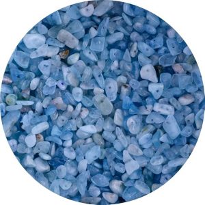 Natural Chip Stone Beads 5-8mm About 400 Pieces Irregular Gemstones Healing Crystal Loose Rocks Bead Hole Drilled DIY for Bracelet Jewelry Making Crafting (5-8mm, Aquamarine)
