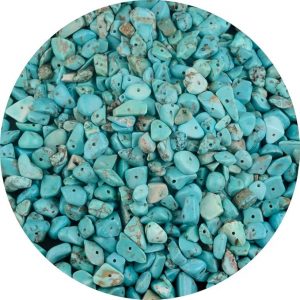 Chip Stone Beads Turquoise 5-8mm About 400 Pieces Irregular Gemstones Healing Crystal Loose Rocks Bead Hole Drilled DIY for Bracelet Jewelry Making Crafting (5-8mm, Turquoise)