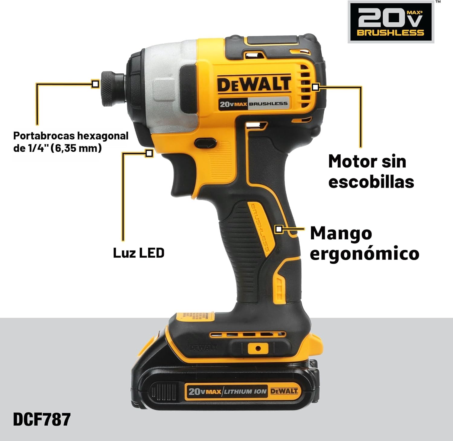 DEWALT Taladro inalámbrico de 20 V MAX y destornillador de impacto, taladro eléctrico sin escobillas, kit combinado de herramientas eléctricas de 2 herramientas, incluye 2 baterías, cargador y bolsa