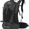IX INOXTO Hiking Backpack, Waterproof Hiking Daypack with Rain Cover, Lightweight Travel Camping Backpack for Men Women (Black Without 3L)