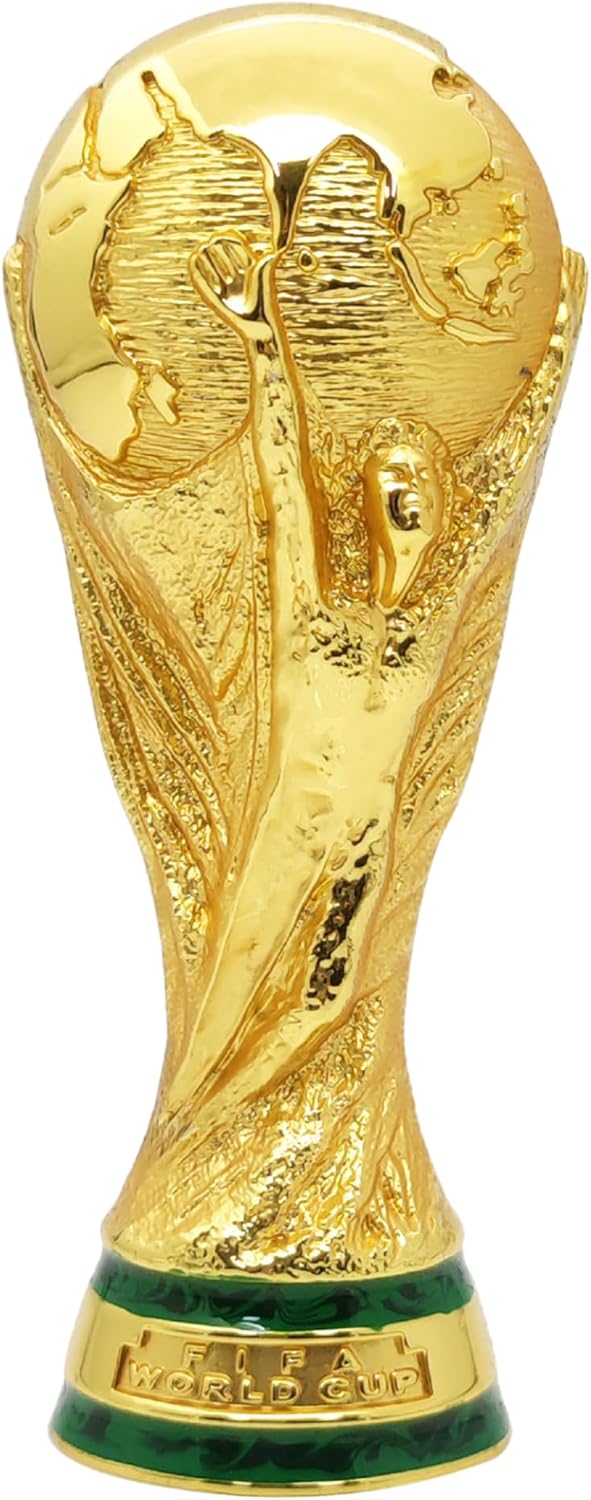 Edición oficial de la Copa Mundial de la FIFA 2026 – Trofeo réplica 3D de 4 pulgadas – Edición limitada – Aleación de zinc ponderada premium – Construido para durar; perfecto para exhibición de