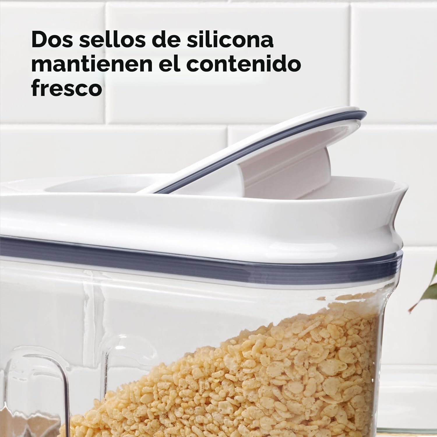OXO Good Grips Dispensador de Cereales Hermético POP Grande (4.5 Qt)