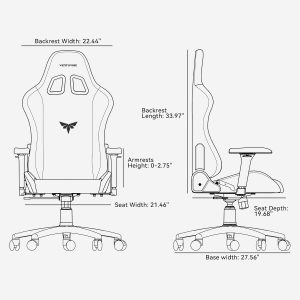 Gaming Chair 4D Adjustable Armrests - 170° Reclining & 320lb Capacity, High Back Ergonomic Computer Chair with Lumbar Support, Fabric Office Chair for Adults (Black)
