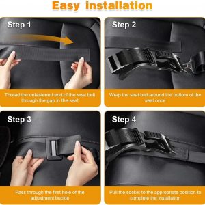Car Seat Belt Covers for More Comfort, Compatible with All Cars and Backpacks, Universal Fastening Straps for Car Seat Cushions, Adjustable Extension Bands