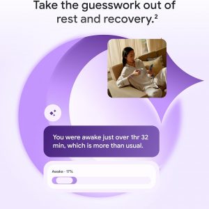 Google Fitbit Air - Screenless Activity Tracker with Fitness, Heart Rate, and Sleep Tracking - Personalized AI-Powered Coaching - Up to 7 Days’ Battery Life - Works with iOS and Android - Obsidian