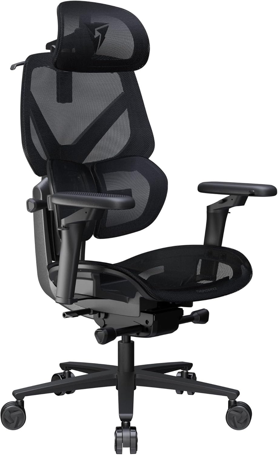 ThunderX3 Flex Pro Silla de Oficina Ergonómica, Silla Gaming para Adultos, Silla de Escritorio de Respaldo Alto, Inclinación Sincronizada, Inclinación Hacia Adelante, 19D Completamente Autoajustable