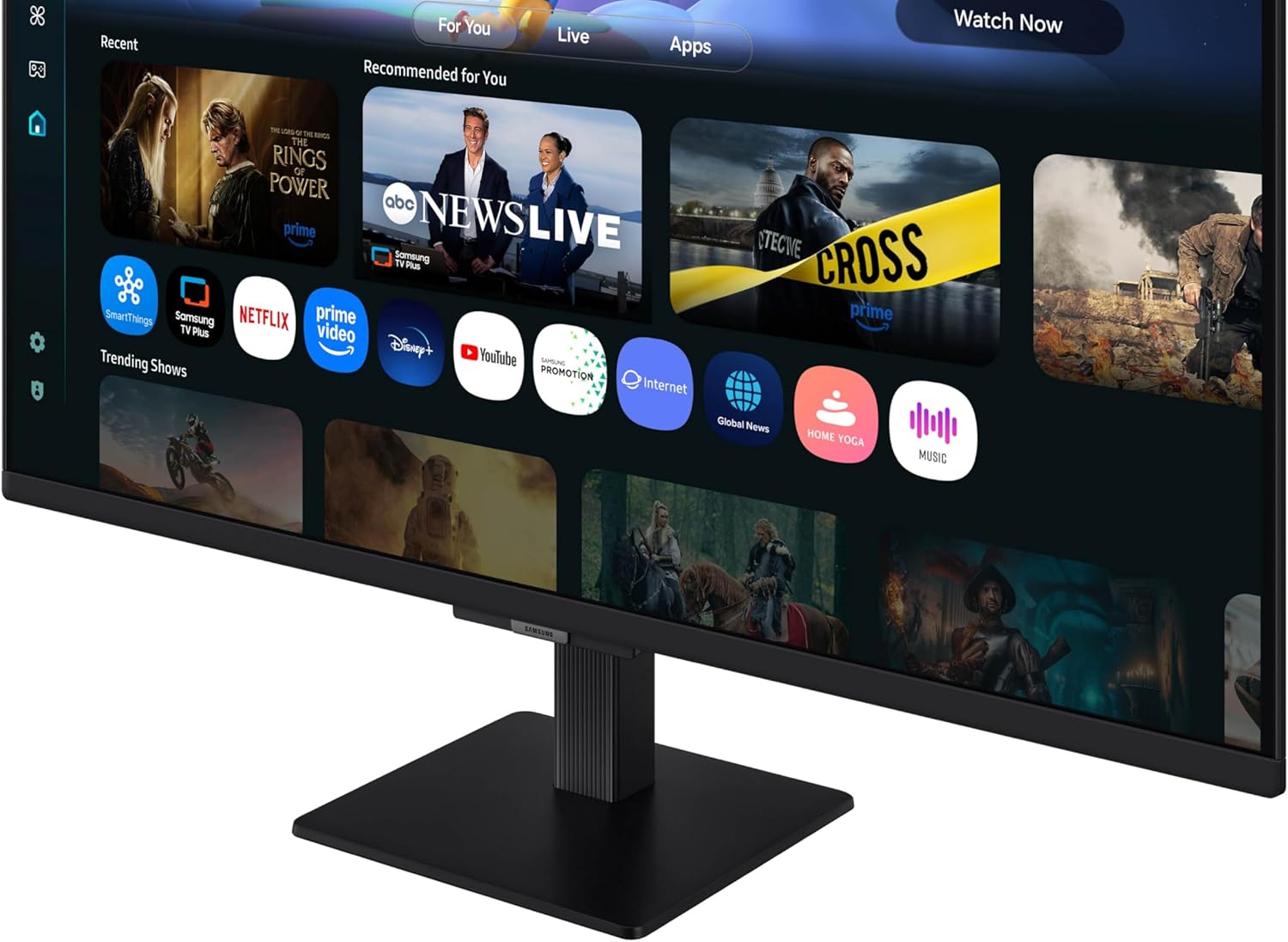 Samsung 32-Inch M5 (M50F) Series FHD Smart Monitor with Streaming TV, Speakers, HDR10, Gaming Hub, Multiple Ports, Workout Tracker, Vision Accessibility Tools, Black, LS32FM502ENXZA