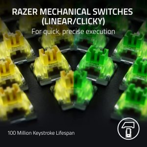 Razer BlackWidow V4 Pro Wired Mechanical Gaming Keyboard: Green Switches Tactile & Clicky - Doubleshot ABS Keycaps - Command Dial - Chroma RGB - Magnetic Wrist Rest - Snap Tap (Renewed)