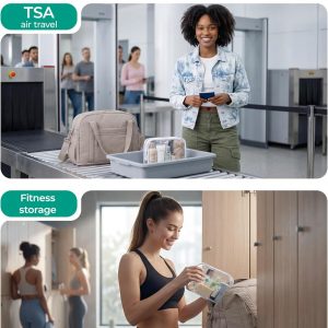 BAGSMART Bolsa de viaje expandible para artículos personales, bolsa de gimnasio ligera para mujer, bolsa de viaje de fin de semana de 24 litros con bolsa de aseo personal, bolsa de viaje para llevar