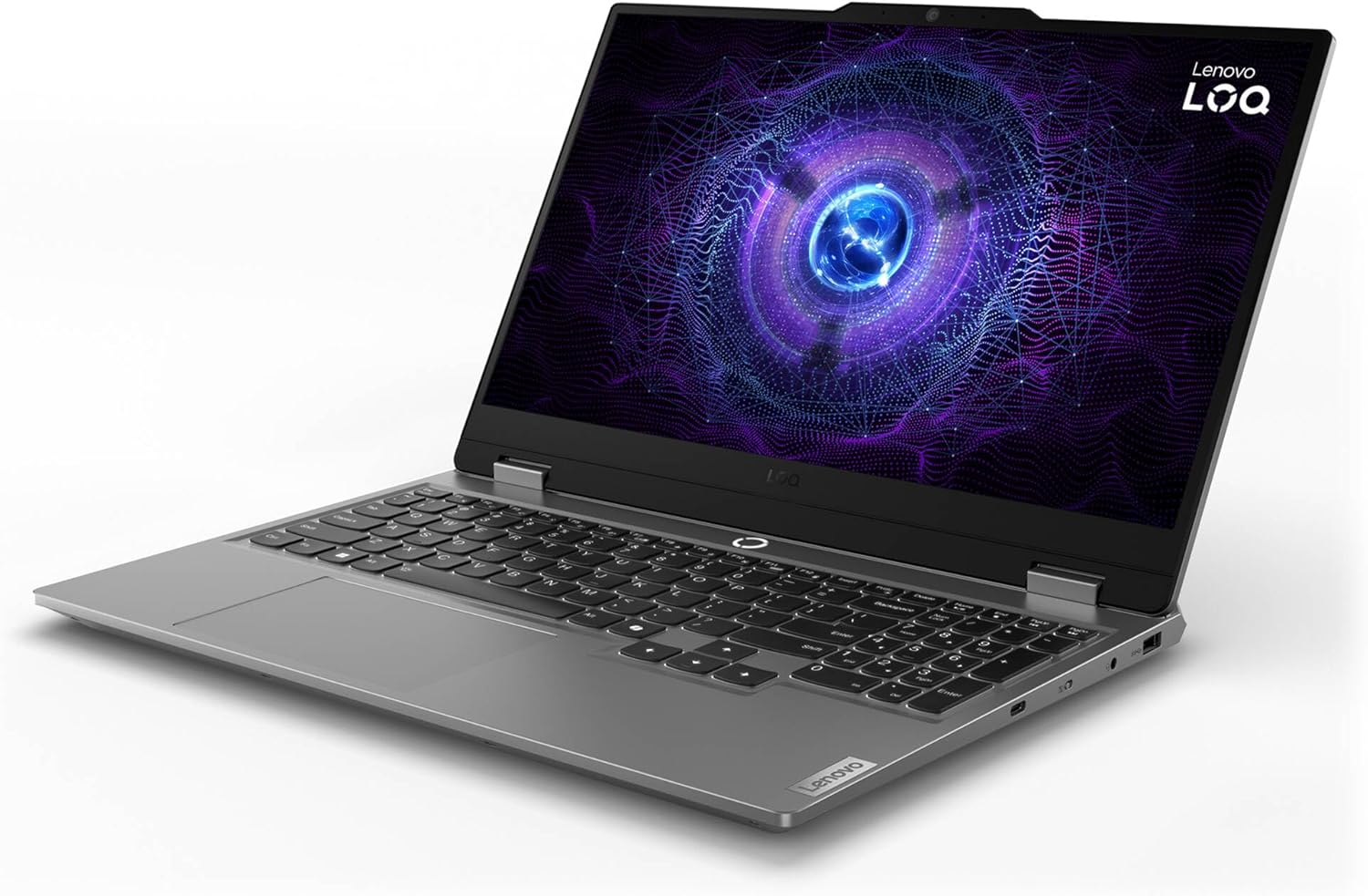 Lenovo LOQ, laptop para juegos, pantalla FHD de 15.6 pulgadas y 144 Hz, procesador AMD Ryzen 5 7235HS, GeForce RTX 4050, 16 GB DDR5, SSD de 512 GB, Wi-Fi 6, Ethernet, USB-C, HDMI, teclado