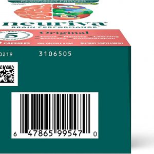 NEURIVA Suplemento cerebral original para memoria, enfoque y concentración, aprendizaje y precisión con nootrópicos clínicamente probados, fosfatidilserina y neurofactor, sin cafeína, cápsulas de 30 unidades