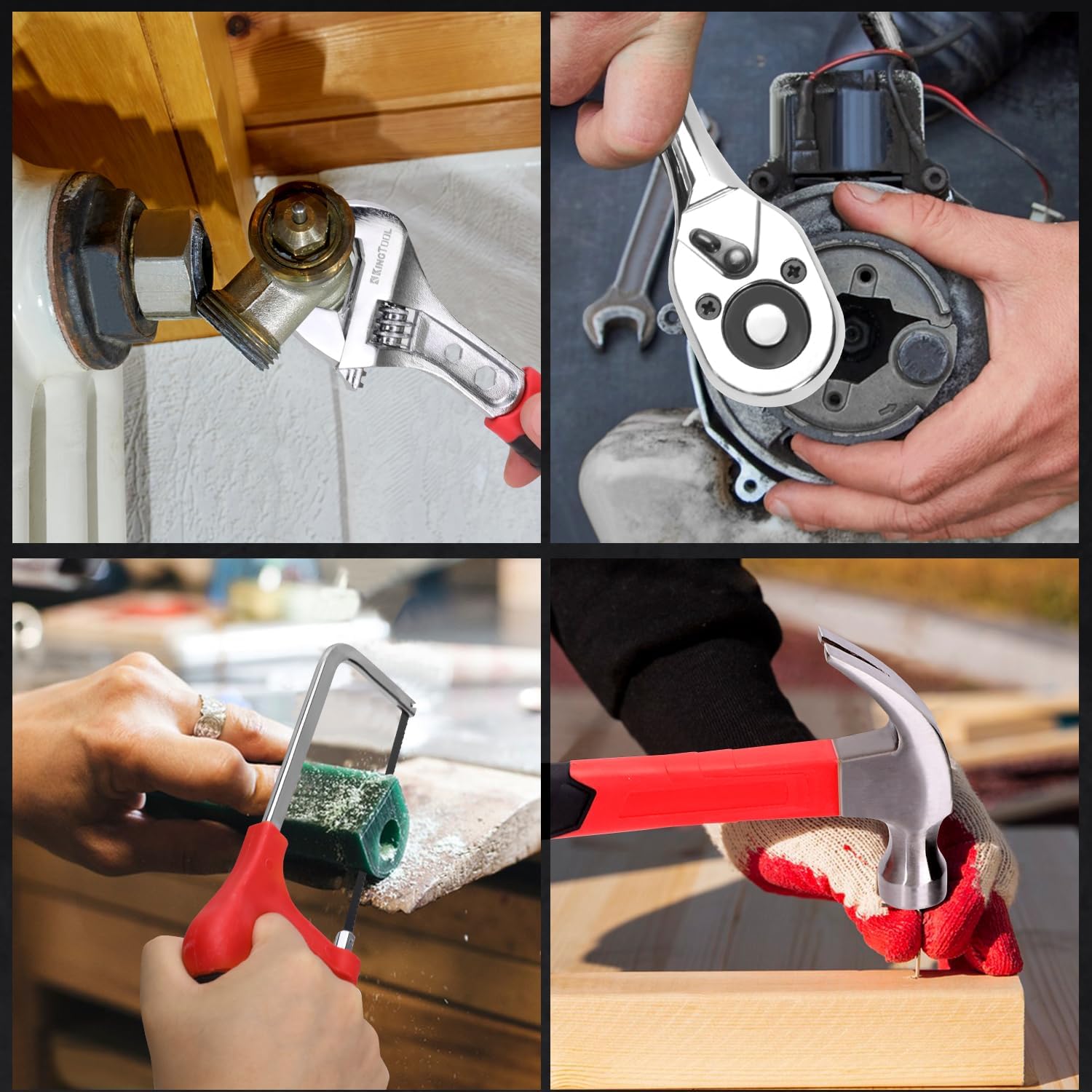 KingTool Juego de herramientas de 276 piezas – Kit de herramientas con taladro eléctrico inalámbrico de 12 V, caja de herramientas con cajón, juego de taladros perfecto para propietarios de viviendas, bricolaje, manitas