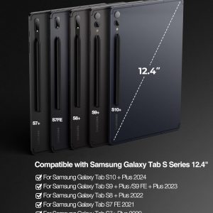 Dexnor para Samsung Galaxy Tab S10+ Plus/S9+ Plus/S9 FE+ Plus/S8+ Plus/S7+ Plus/S7 FE Funda con Teclado 31.5 cm Flotante Cantilever Magnético Soporte para S Pen Multi-Touch Trackpad Retroiluminado