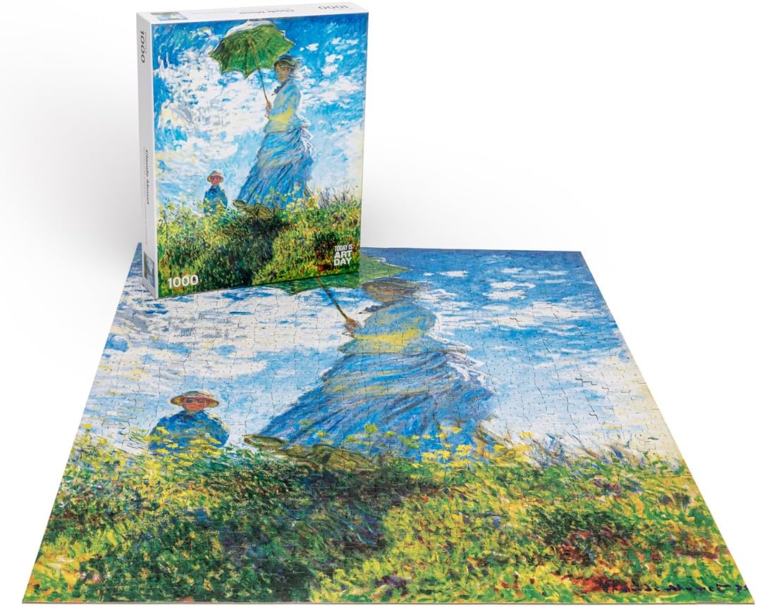 Today is Art Day - Claude Monet - Mujer con sombrilla - Puzzle - 1000-pieza