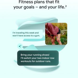 Google Fitbit Air - Screenless Activity Tracker with Fitness, Heart Rate, and Sleep Tracking - Personalized AI-Powered Coaching - Up to 7 Days’ Battery Life - Works with iOS and Android - Obsidian