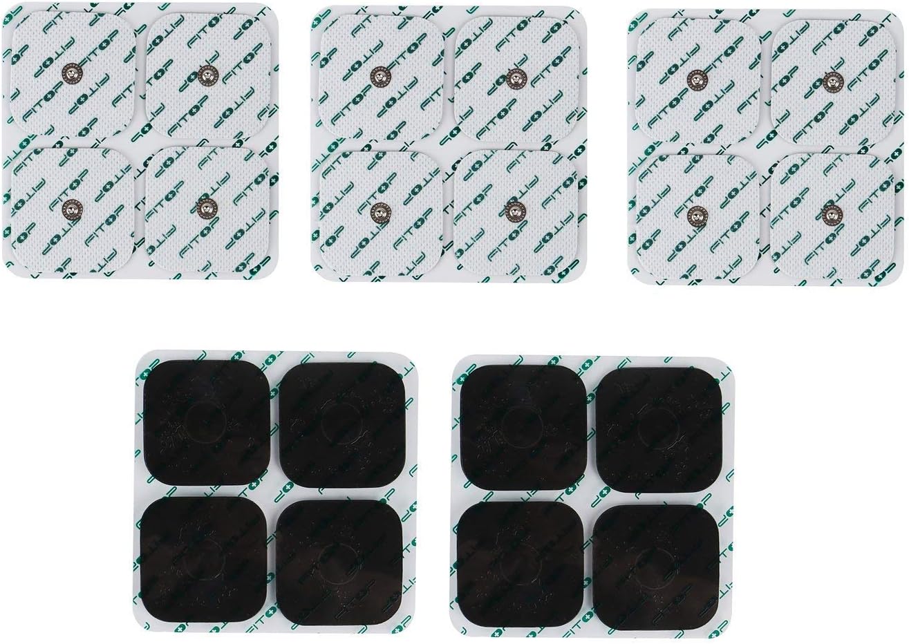 FITOP PHYTOP Tens Replacement Pads 20pcs Universal 3.5mm Snap Electrodes Size 2x2