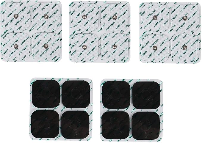 FITOP PHYTOP Tens Replacement Pads 20pcs Universal 3.5mm Snap Electrodes Size 2x2