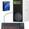HP OMEN 16L TG03 Pro Business Gaming Desktop, Intel Ultra 7 265F (Beats i7-14700F), NVIDIA RTX 5060, 32GB DDR5 RAM, 1TB SSD, estación de trabajo para creación, paquete con teclado Thunderobot KG3089R