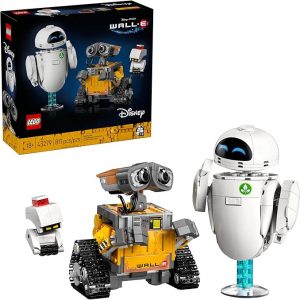 LEGO Disney & Pixar Wall-E & EVE - Juego de construcción para adultos, mayores de 18 años, oficina en casa, estante de libros o decoración de habitación para fanáticos de Disney, ideas de regalo para