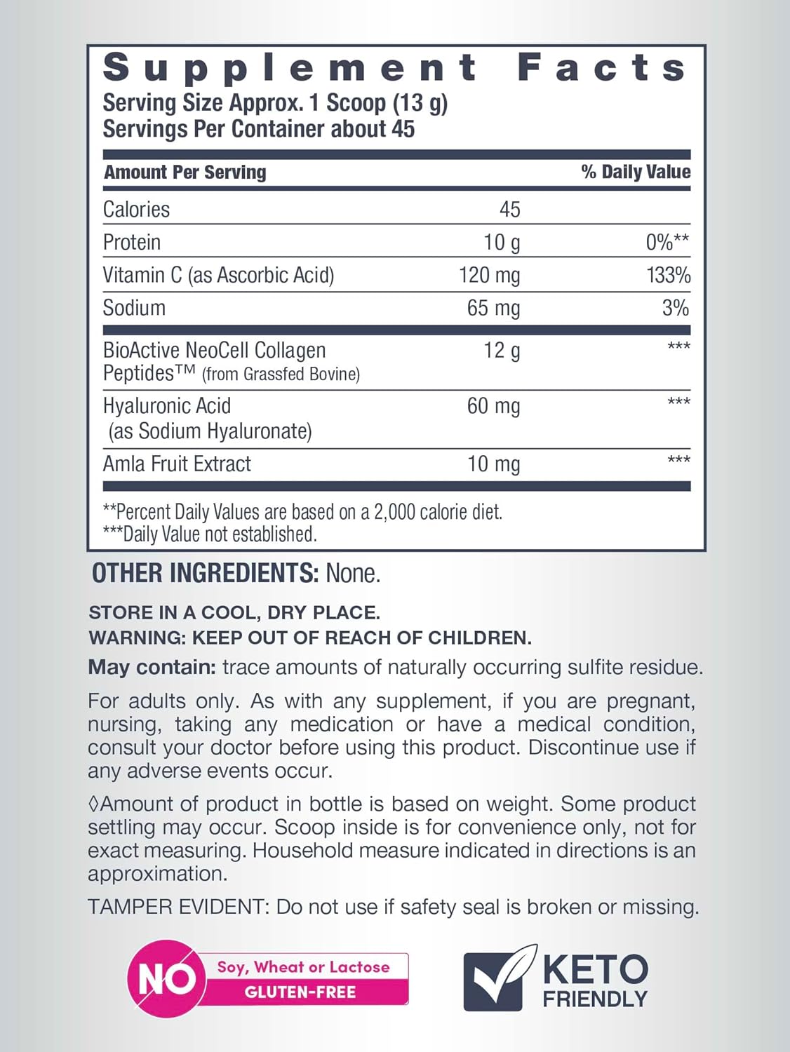 NeoCell Súper Colágeno en Polvo, Colágeno Plus incluye Vitamina C y Ácido Hialurónico, Promueve el Cabello Saludable, la Piel Hermosa y el Soporte de las Uñas, Colágeno Tipo 1 y 3, 12g de Colágeno por