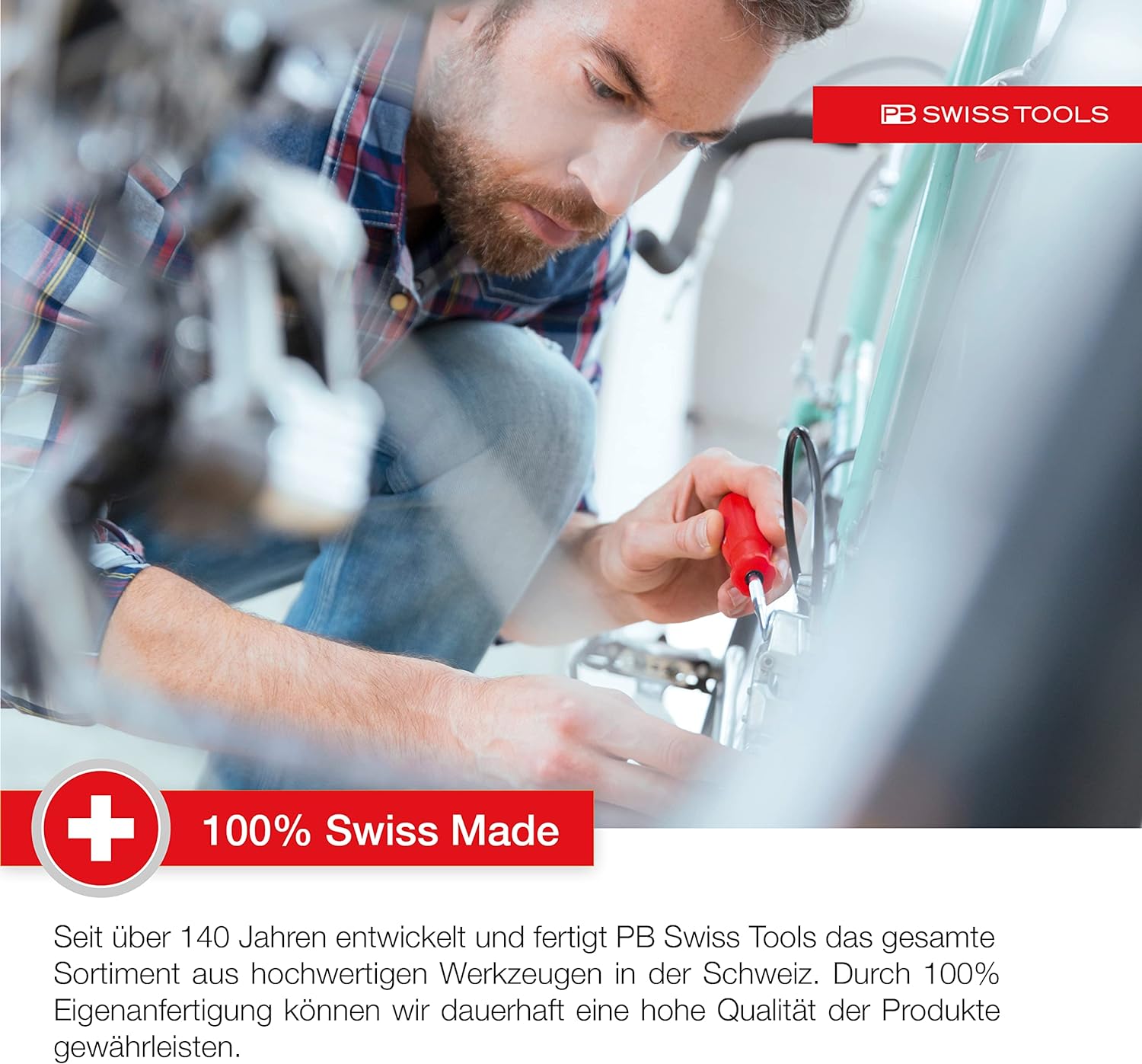 PB Swiss Tools Ratchet Screwdriver PB 8510.R-30 | 100% Swiss Made | Screwdriver Bit Holder Magnetic for C6 1/4" Bits, Blade Length 30 mm