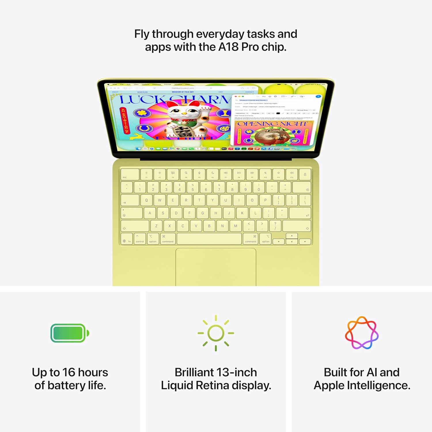 Apple 2026 MacBook Neo 13-inch Laptop with A18 Pro chip: Built for AI and Apple Intelligence, Liquid Retina Display, 8GB Unified Memory, 256GB SSD Storage, 1080p FaceTime HD Camera; Silver