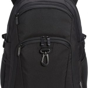 Amazon Basics Mochila de viaje para portátil de 15,6 pulgadas, color negro | para portátil de 15,6 pulgadas