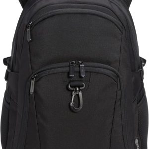Amazon Basics Mochila de viaje para portátil de 15,6 pulgadas, color negro | para portátil de 15,6 pulgadas
