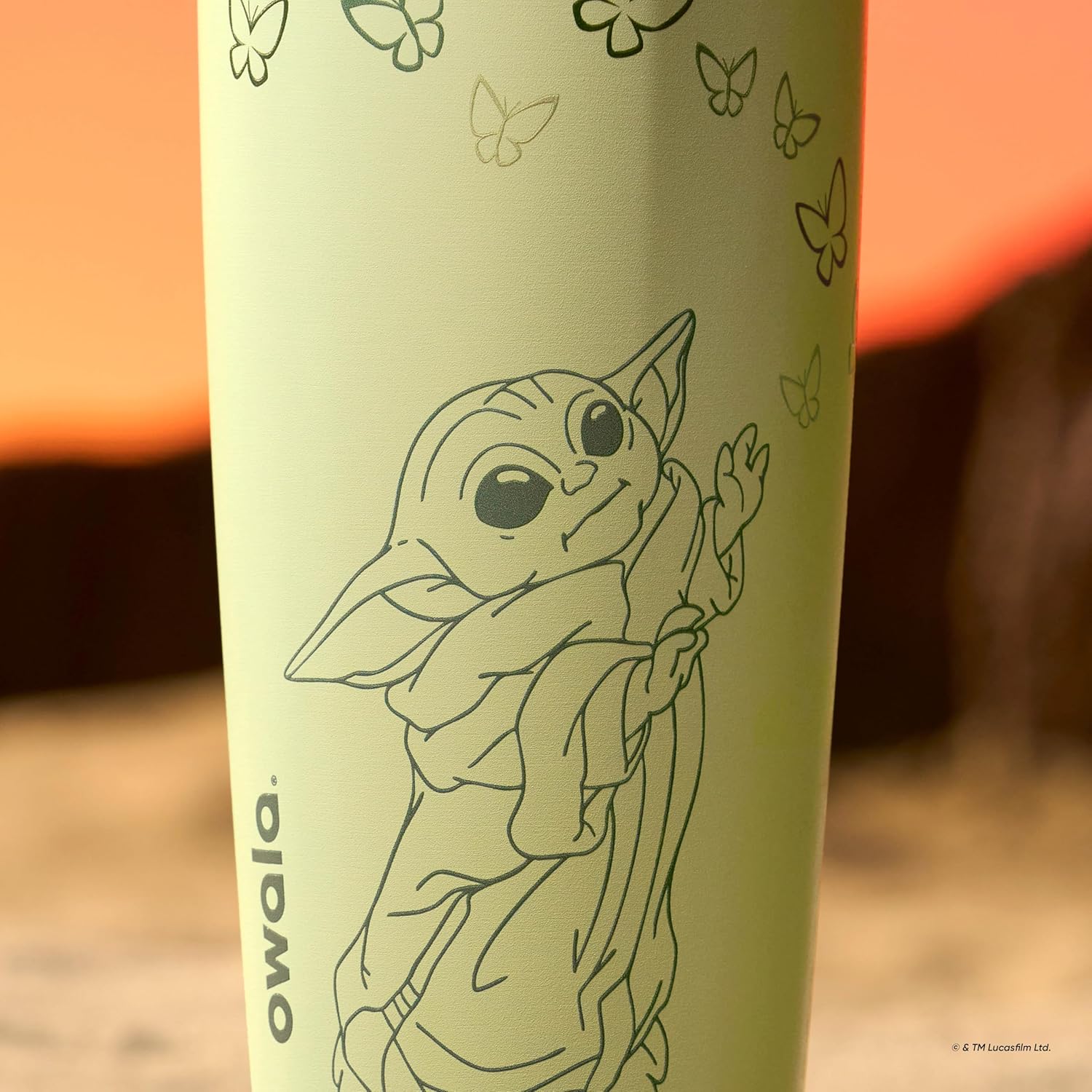 Owala Star Wars FreeSip Sway Insulated Stainless Steel Water Bottle with Two-Way Spout, Built-In Straw and Bucket Handle, Made for Travel, School, and Sports, 30oz, BPA Free, Leak Proof, GroGu