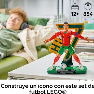 LEGO Editions Cristiano Ronaldo – Leyenda del fútbol – Juego de construcción para niños y niñas, a partir de 12 años – Regalo de fútbol coleccionable con placa – Decoración de dormitorio o estante