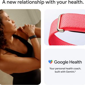 Google Fitbit Air - Screenless Activity Tracker with Fitness, Heart Rate, and Sleep Tracking - Personalized AI-Powered Coaching - Up to 7 Days’ Battery Life - Works with iOS and Android - Obsidian