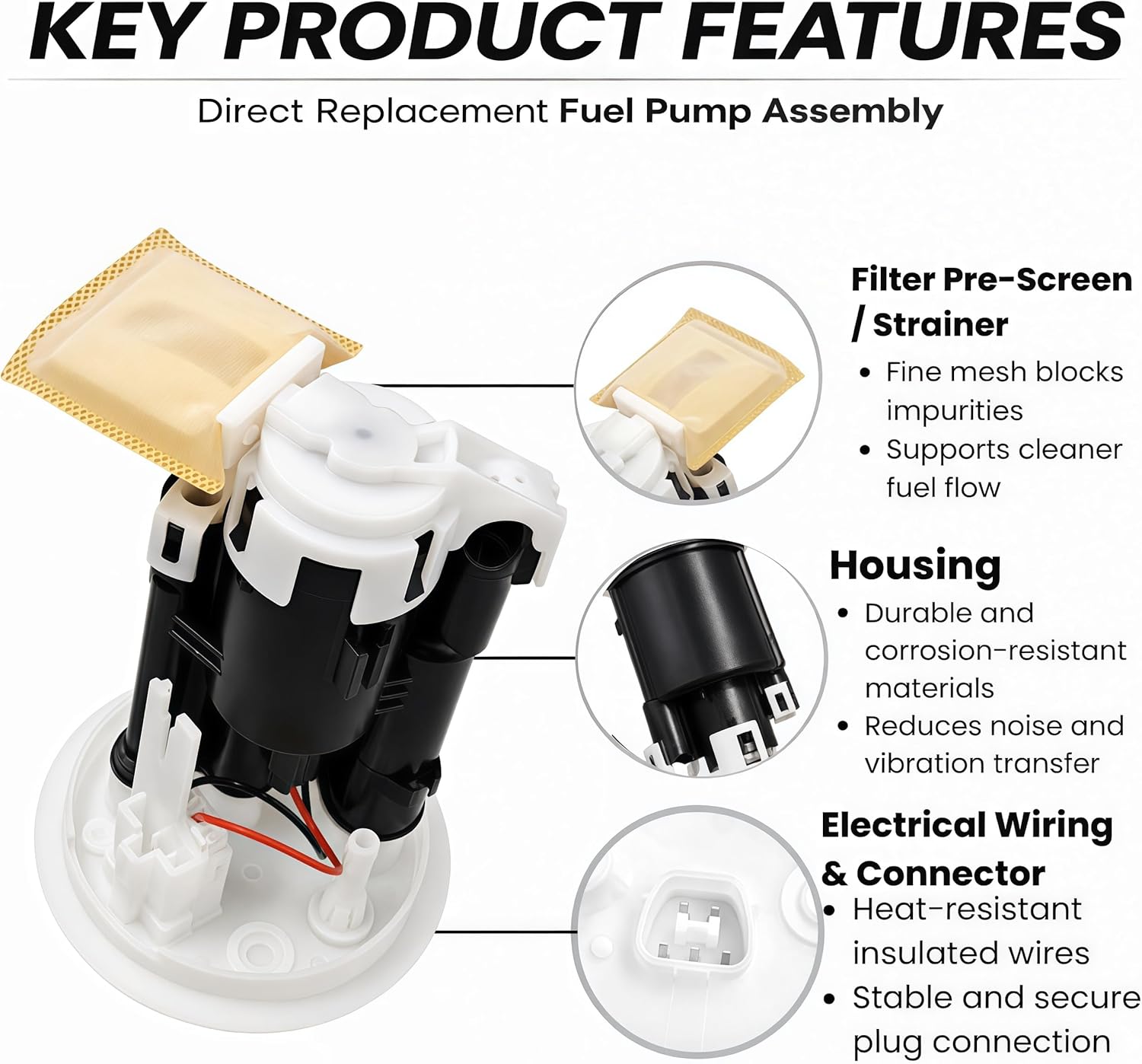 MR566825 Fuel Pump Assembly Compatible with Mitsubishi Lancer 2002