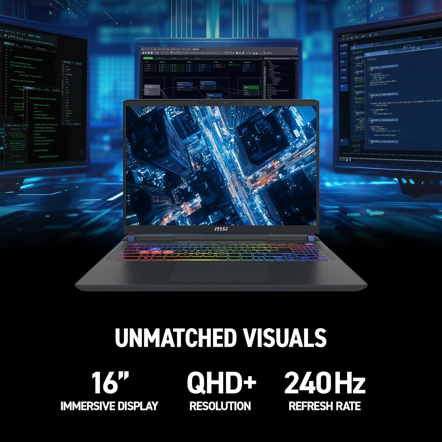 MSI Vector 16 HX AI 16” 144Hz FHD+ portátil para juegos: Intel Core Ultra 7-255HX, NVIDIA GeForce RTX 5070Ti, 16 GB DDR5, SSD NVMe de 512 GB, Thunderbolt 5, Wi-Fi 6E, Win 11 Home: Gris Cosmo A2XWHG