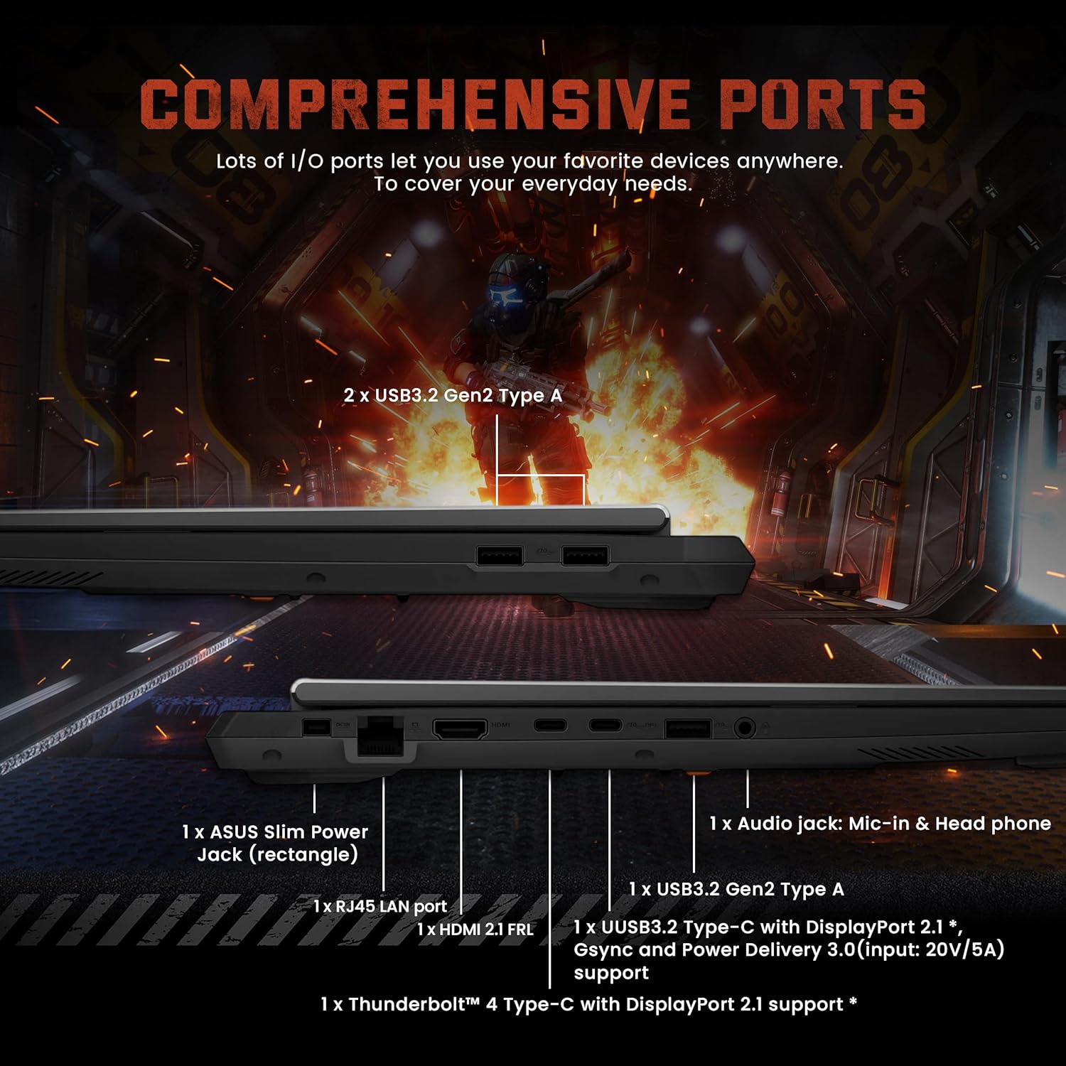 ASUS TUF F16 16" WUXGA 165Hz Gaming Laptop, Intel i7-14650HX, GeForce RTX 5070 8GB GDDR7, 32GB DDR5, 1TB SSD, RGB Backlit Keyboard, FHD IR Camera, Wi-Fi 6E, Win 11 Pro, Gray, 1TB Docking Station Set