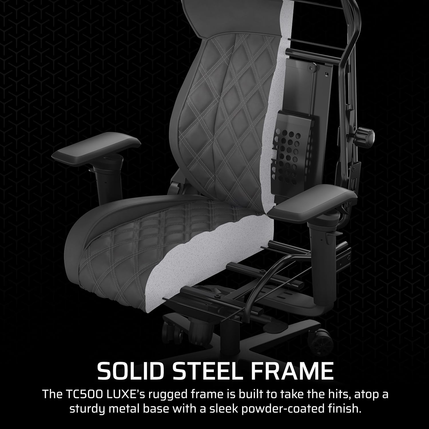 Corsair TC500 Luxe Gaming Chair – Premium Breathable Fabric – Wide Seat – Five-Way Adjustable Armrests – Adjustable Built-in Lumbar Support – 90-135 Degree Recline – Sherwood