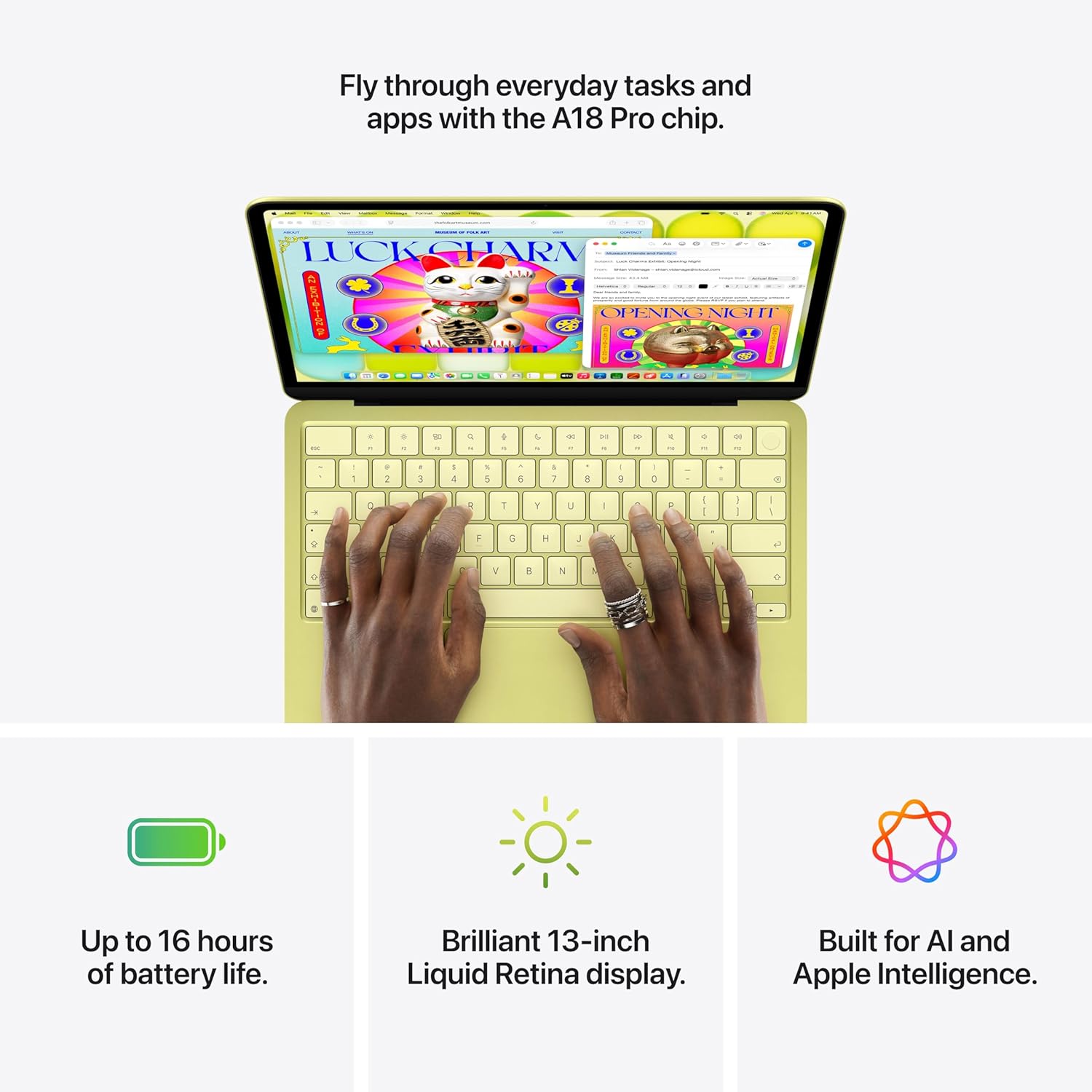 Apple 2026 MacBook Neo 13-inch Laptop with A18 Pro chip: Built for AI and Apple Intelligence, Liquid Retina Display, 8GB Unified Memory, 512GB SSD Storage, Touch ID; Citrus with AppleCare+ (3 years)