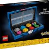 LEGO Colección de insignias de la región de Pokémon Kanto, vitrina de 312 piezas con 8 insignias de gimnasio, recuerdos coleccionables de videojuegos, regalo para adultos - 40892