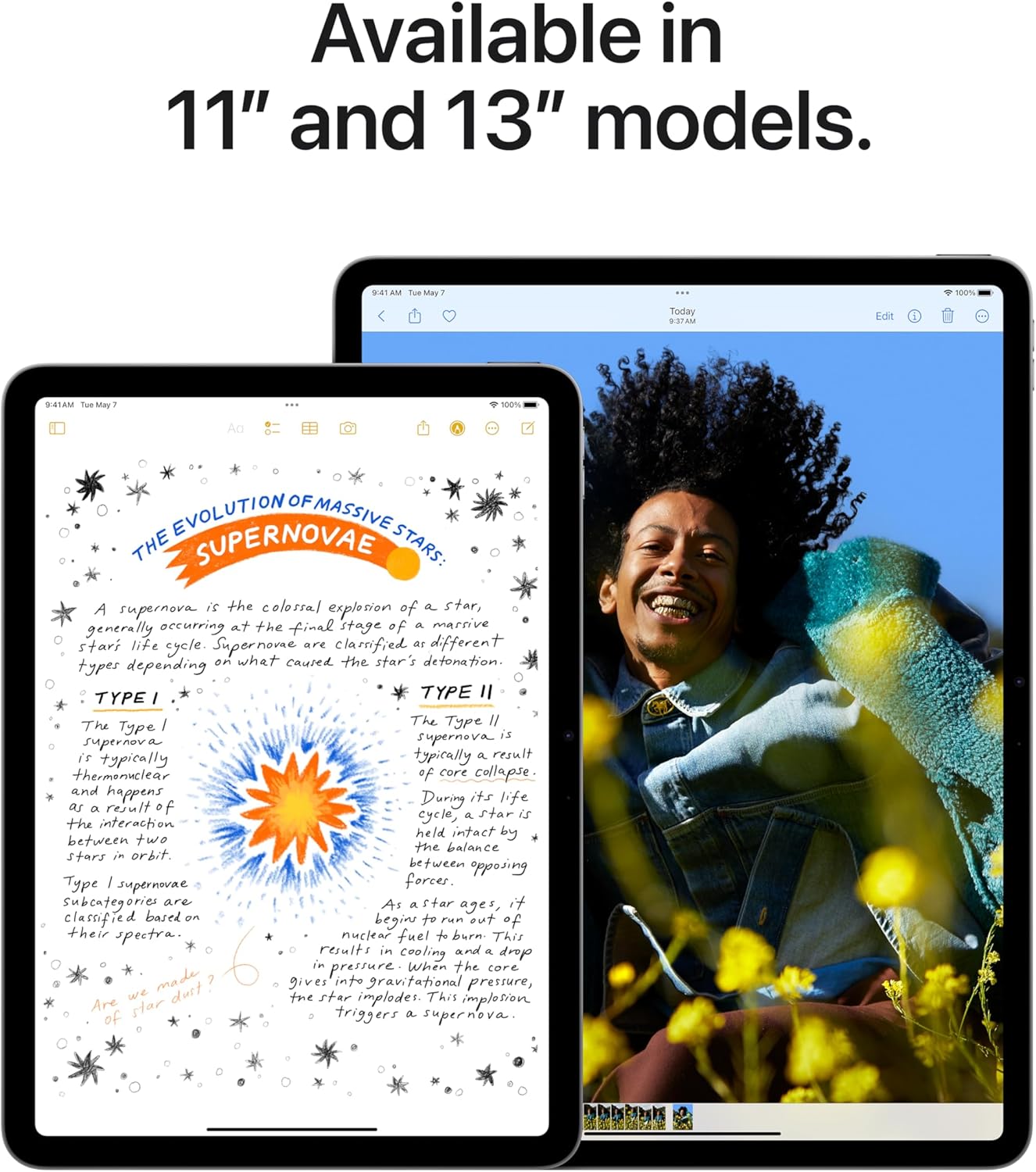 Apple iPad Air de 11 pulgadas (M2): Diseñado para Apple Intelligence, Pantalla Liquid Retina, 512GB, Cámara Frontal/Trasera de 12MP, Wi-Fi 6E, Touch ID, Batería de Todo el Día — Gris Espacial