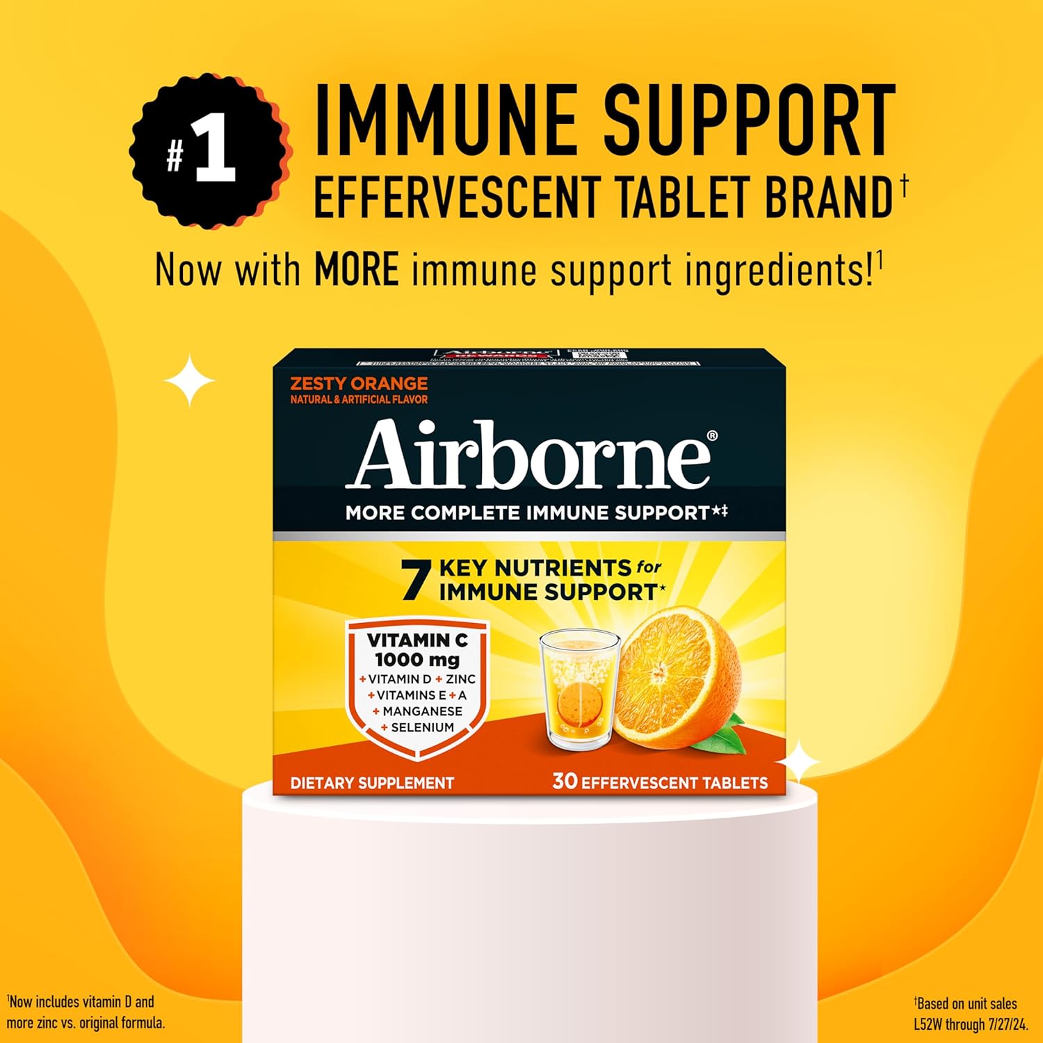 Airborne Variety Pack 1000mg Vitamin C with Vitamin D & Zinc, Sugar Free Multivitamin Immune Support Supplement, Antioxidants Vitamins A C & Vitamin E, 30 Effervescent Tablets, Citrus + Verry Berry