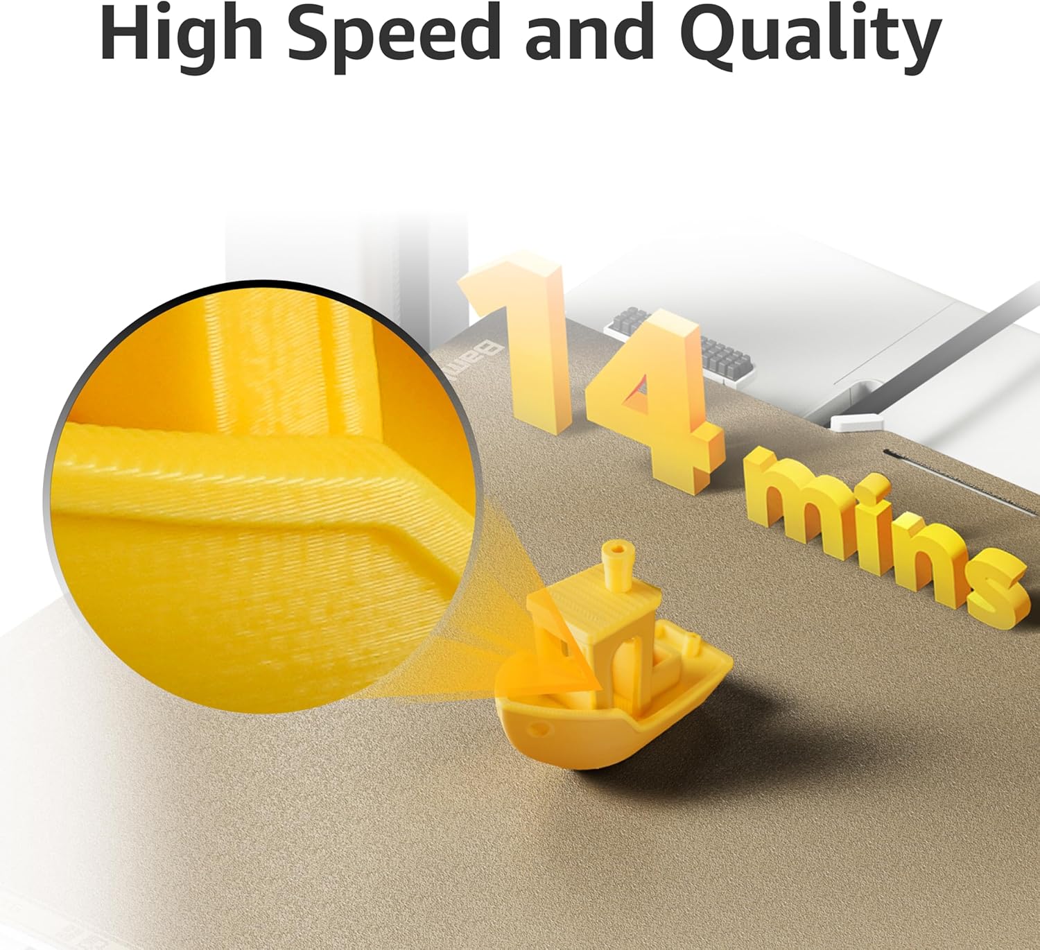 Bambu Lab A1 Combo + LED Lamp Kit, Support Multi-Color 3D Printing, High Speed & Precision, Full-Auto Calibration & Active Flow Rate Compensation, ≤48 dB Quiet FDM 3D Printers