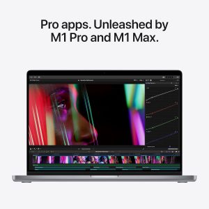 Apple MacBook Pro 2021 con chip Apple M1 Pro, 14 pulgadas, 32 GB de RAM, almacenamiento SSD de 1 TB, gris espacial (renovado)