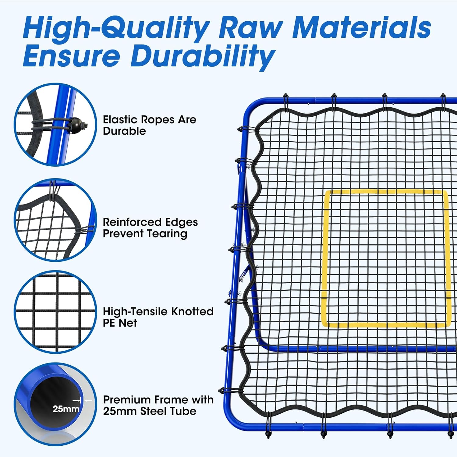 Volleyball's Rebounder, Volleyball Net System for Hitting, Blocking, Serving, Setting, Portable Volleyball Training Equipment with 6-Angle Quick Adjustments, 4.5x4FT