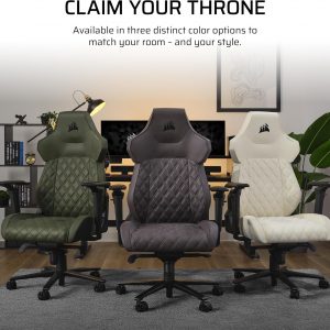 Corsair TC500 Luxe Gaming Chair – Premium Breathable Fabric – Wide Seat – Five-Way Adjustable Armrests – Adjustable Built-in Lumbar Support – 90-135 Degree Recline – Sherwood