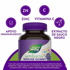 🌿 Sambucus Gomitas Inmune para Niños Nature’s Way® | 60 gomitas (Inmunidad · Niños · Antioxidantes · Respiratorio) ⭐ Fórmula infantil con saúco negro, vitamina C y zinc que apoya el sistema inmunológico y la protección frente a infecciones respiratorias.