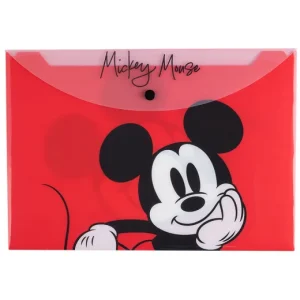 Sobre plástico A4 Mooving con broche Mickey Mouse
